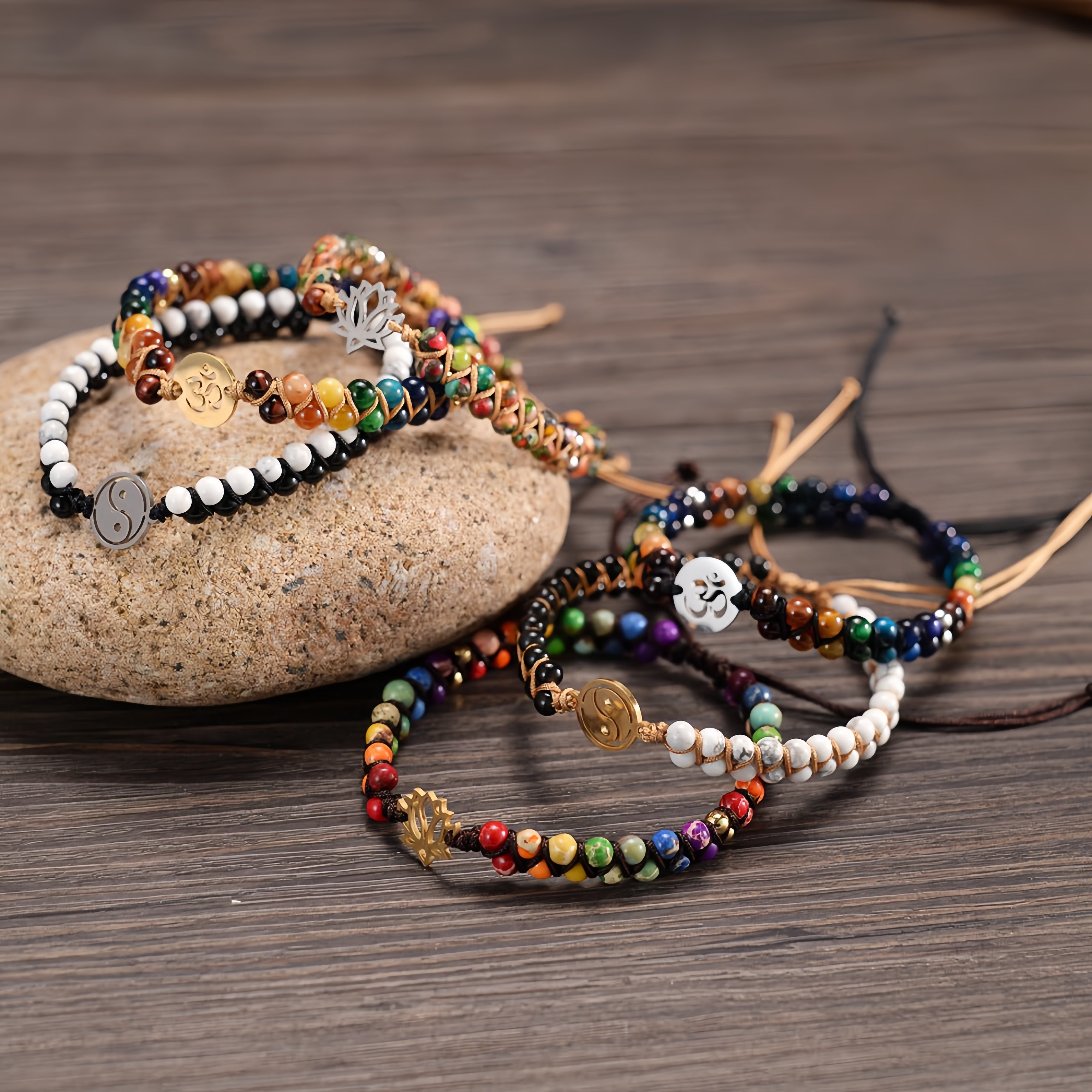 colorful-seven-chakra-agate-bracelet-lifestyle-setting